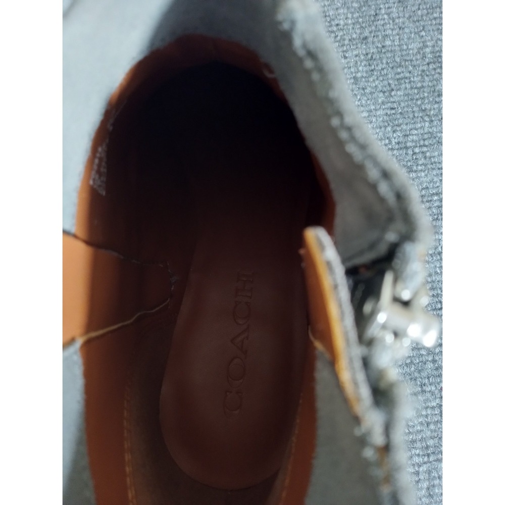 Coach New York Dani Heather Gray Womens Ankle Boot Western Bootie Size 7 Suede - Picture 13 of 16